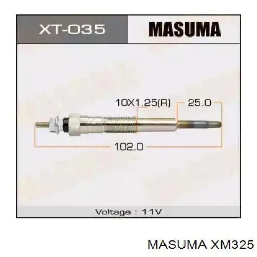 Свечи накаливания XM325 MASUMA