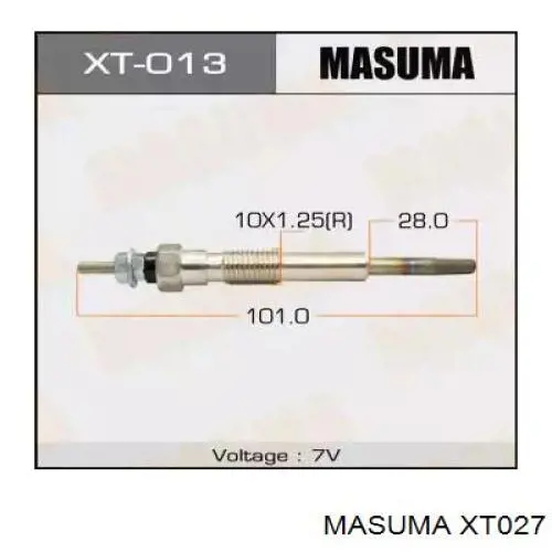 Свечи накаливания XT027 MASUMA