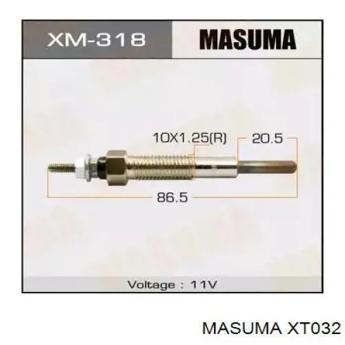 Свеча накала XT032 MASUMA