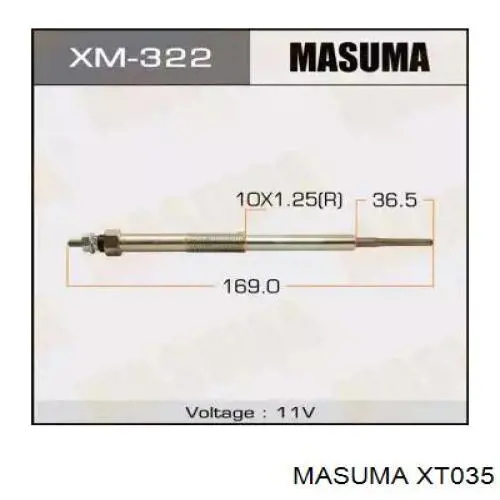 Свечи накаливания XT035 MASUMA
