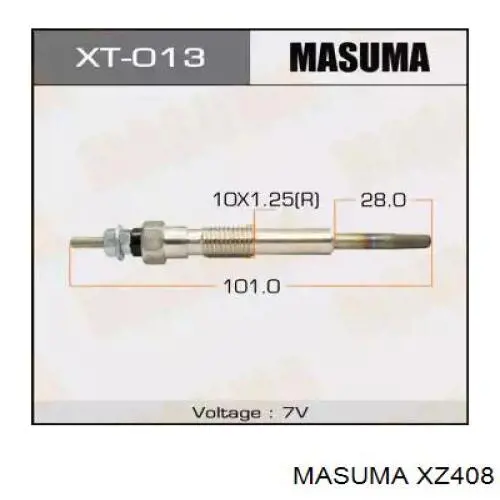 Bujía de precalentamiento XZ408 Masuma