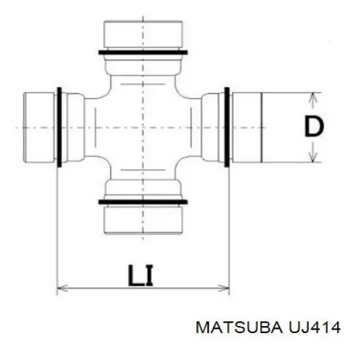 UJ-414 Matsuba крестовина карданного вала заднего