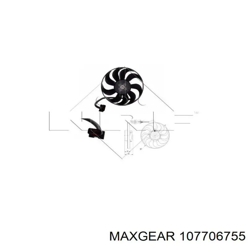 Электровентилятор охлаждения в сборе (мотор+крыльчатка) правый Maxgear 107706755 цена, от 33.87 USD