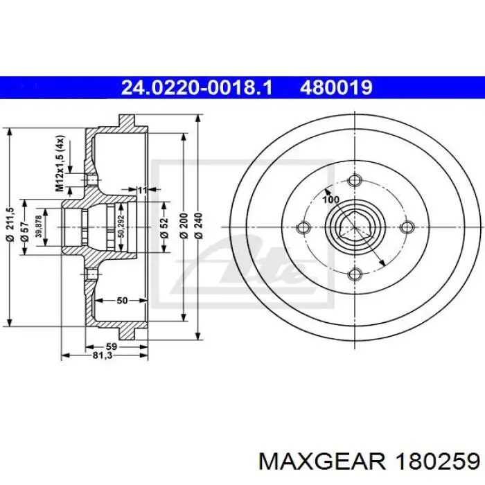 Гофра расходомера воздуха Maxgear 180259 цена, от 18.81 USD