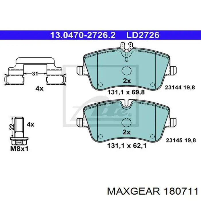 Нижний шлаг радиатора охлаждения 180711 Maxgear