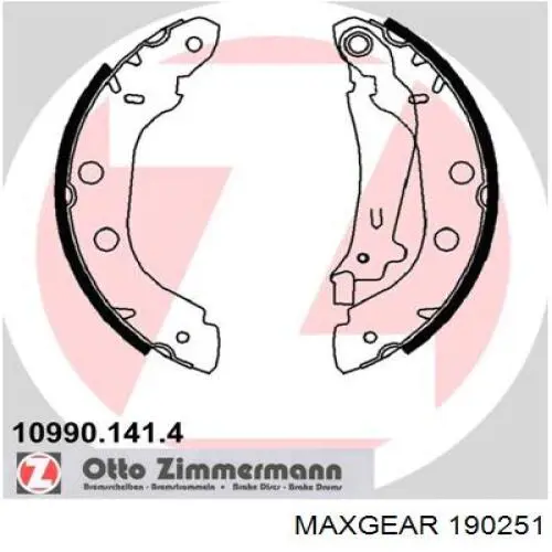 Барабанные колодки Maxgear 190251
