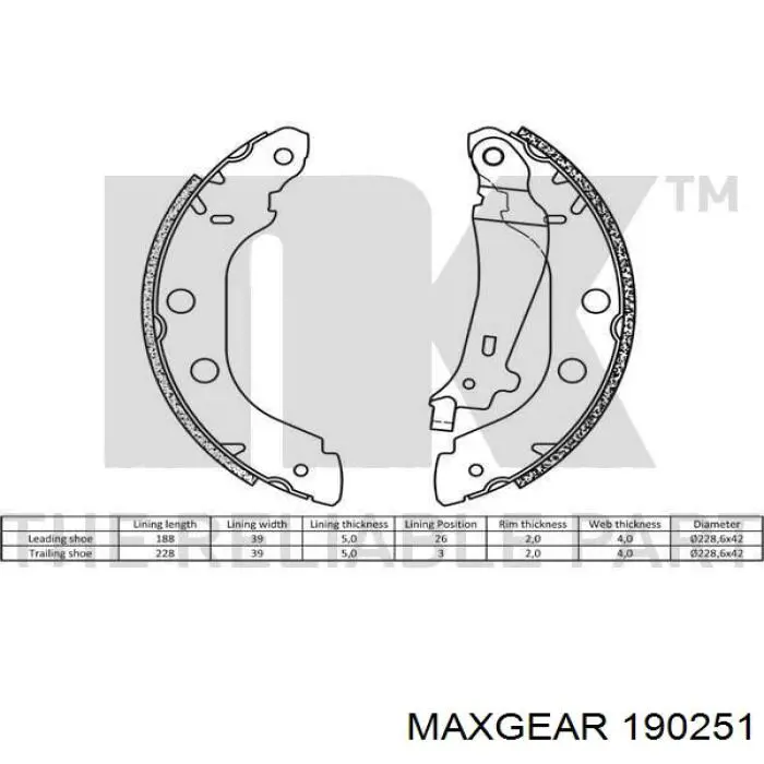 Тормоза рабочие задние ножные и тормозные барабаны Maxgear 190251 цена, от 17.51 USD