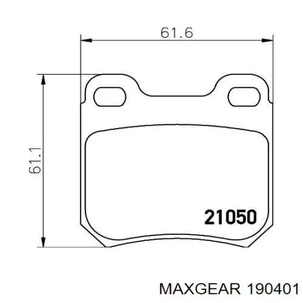 Задние дисковые колодки Maxgear 190401