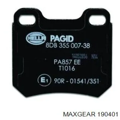 190401 Maxgear Колодки тормозные дисковые комплект
