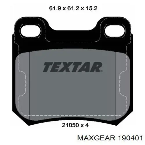 Задние тормозные колодки 190401 Maxgear