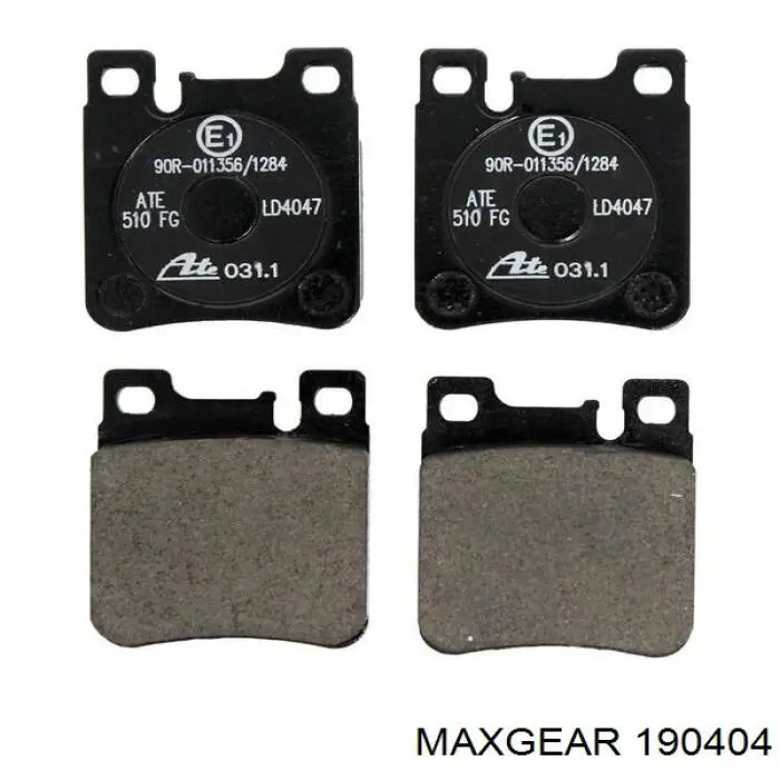Купить 190404 Maxgear Колодки тормозные задние, дисковые