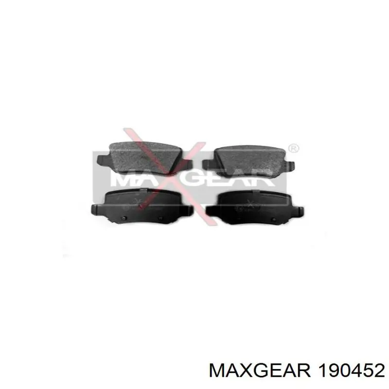 19-0452 Maxgear колодки тормозные задние дисковые
