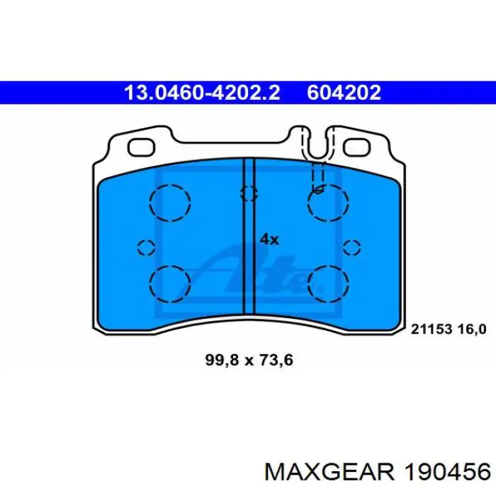 Колодки Maxgear 190456 цена, от 26.43 USD