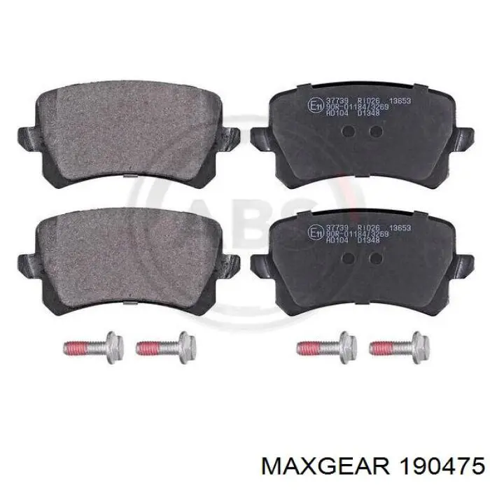 Купить 190475 Maxgear Колодки тормозные задние, дисковые