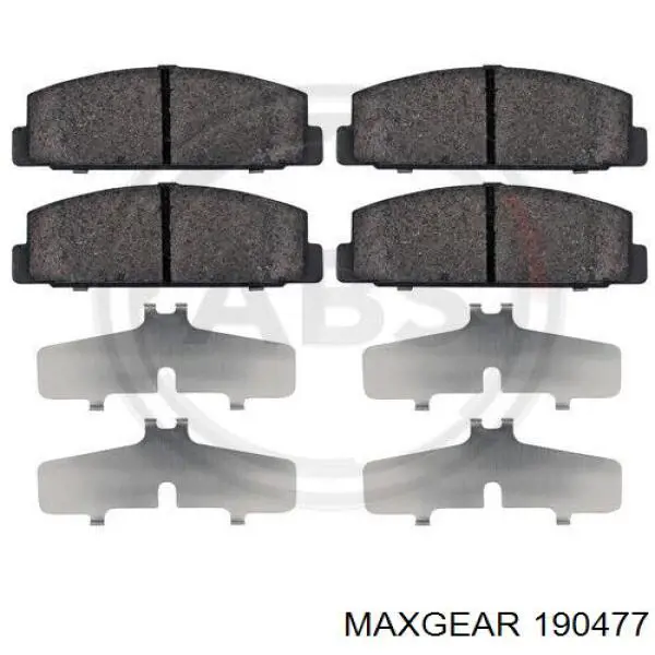 19-0477 Maxgear колодки тормозные задние дисковые