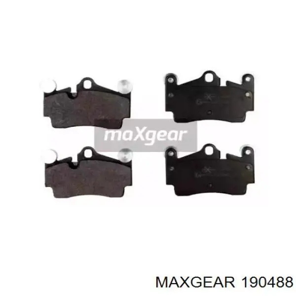Колодки тормозные задние дисковые MAXGEAR 190488