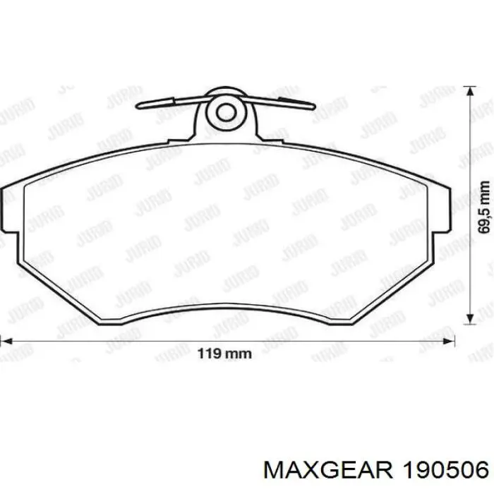 Купить 190506 Maxgear Колодки тормозные