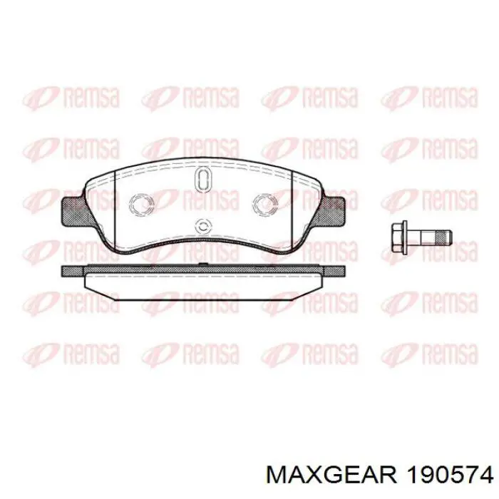 Купить 190574 Maxgear Колодки тормозные