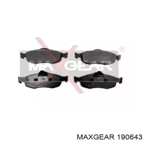 Передние тормозные колодки 190643 Maxgear