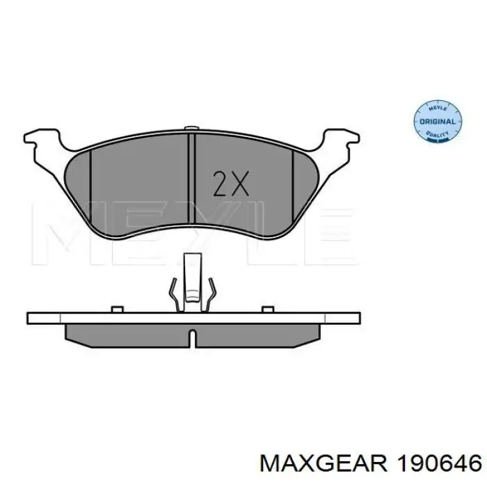 Купить 190646 Maxgear Колодки тормозные задние, дисковые