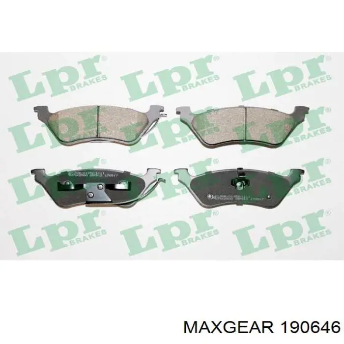 Задние тормозные колодки 190646 Maxgear