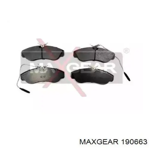 Передние тормозные колодки 190663 Maxgear