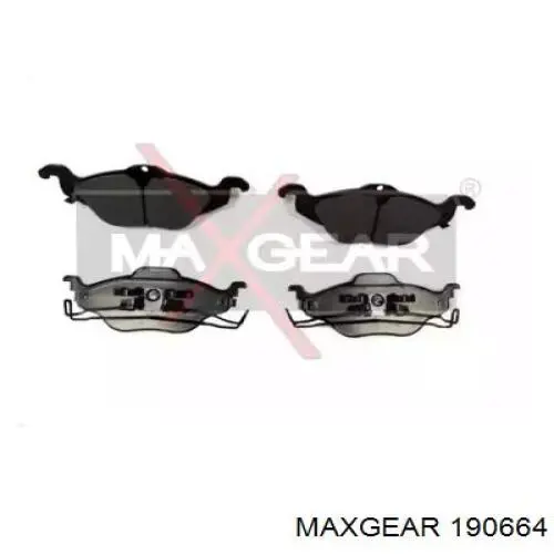 Передние тормозные колодки 190664 Maxgear