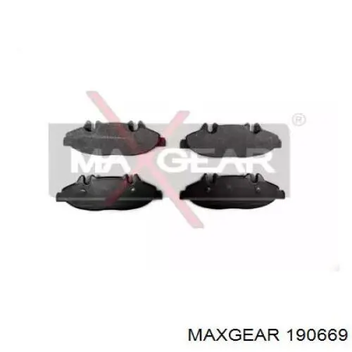 Колодки тормозные передние дисковые MAXGEAR 190669