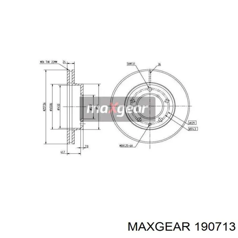 Передние тормозные диски 190713 Maxgear