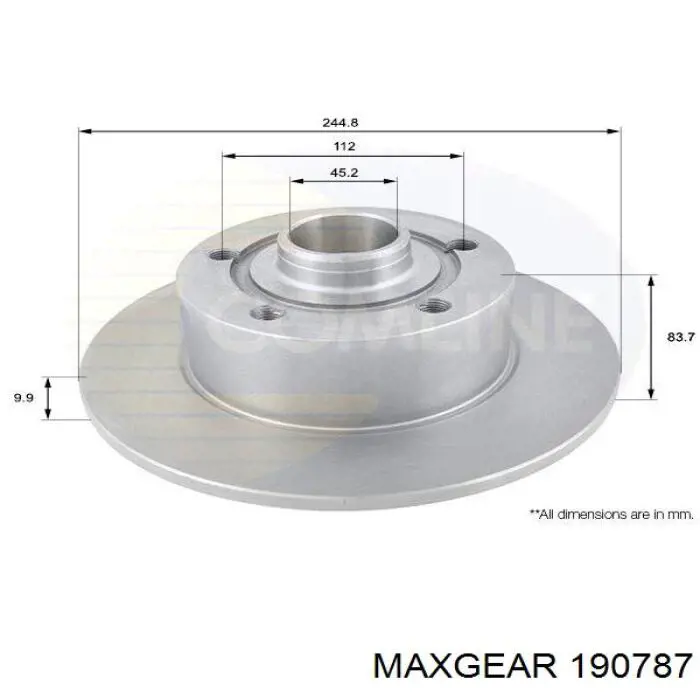 Задний дисковый тормоз Maxgear 190787