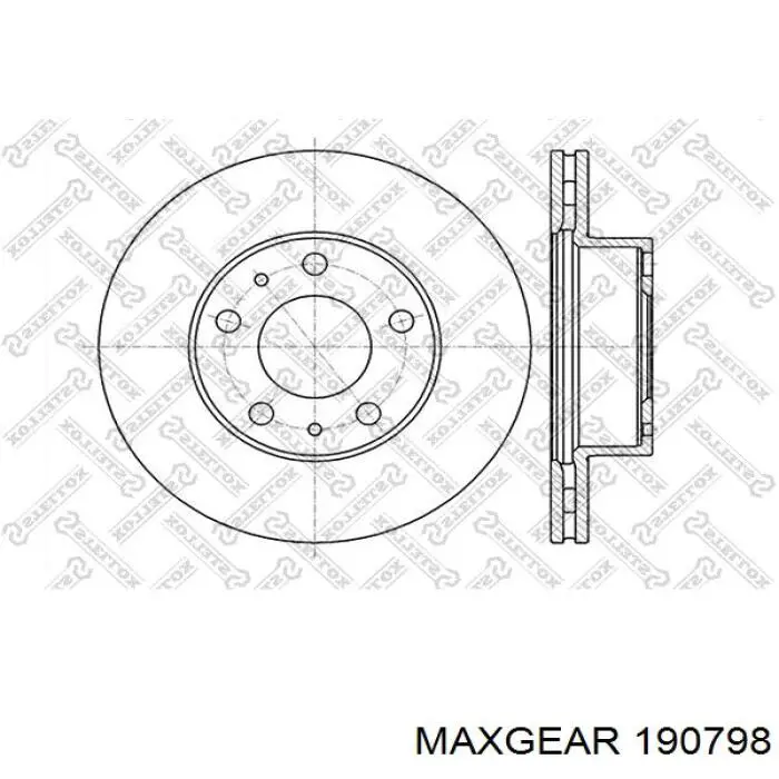 Тормоз дисковый передний Maxgear 190798 цена, от 31.77 USD