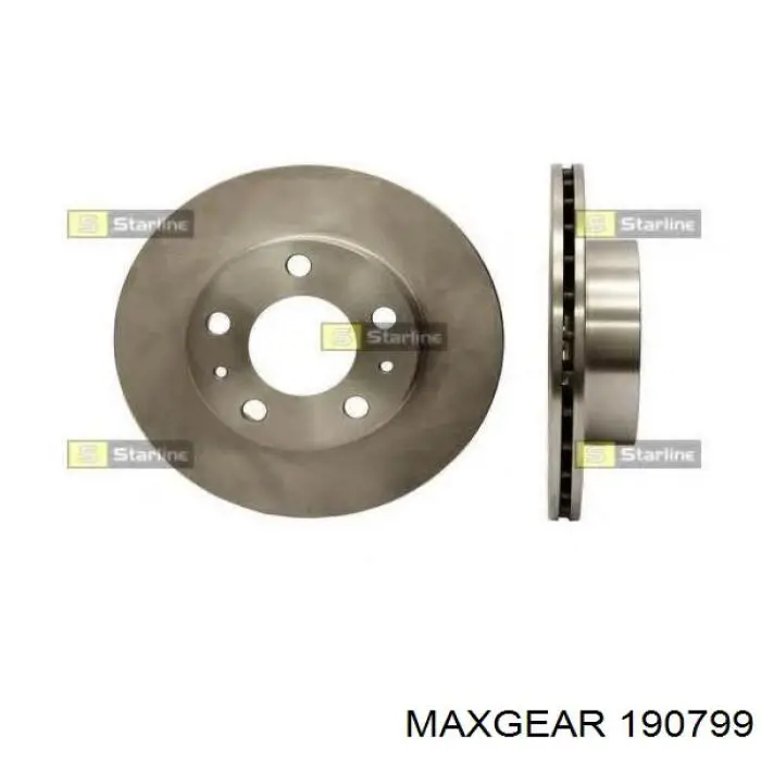190799 Maxgear диск тормозной передний