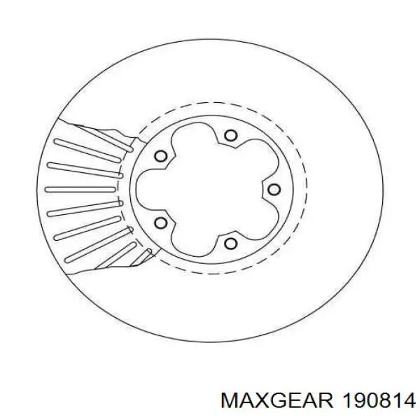 190814 Maxgear Диск тормозной передний