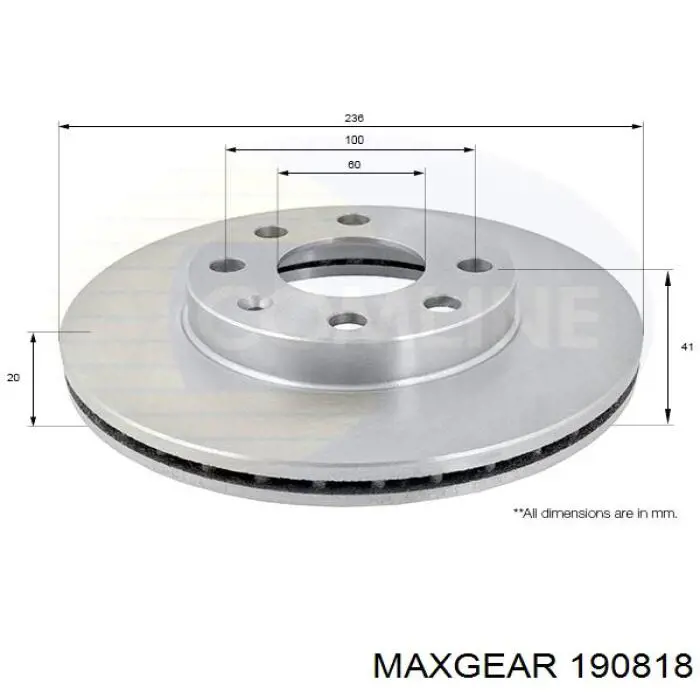 Купить 190818 Maxgear Ротор тормозной