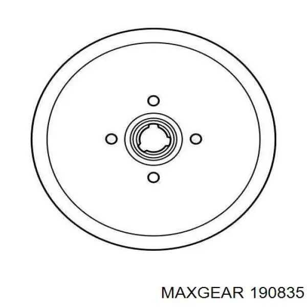 Купить 190835 Maxgear Тормозной барабан