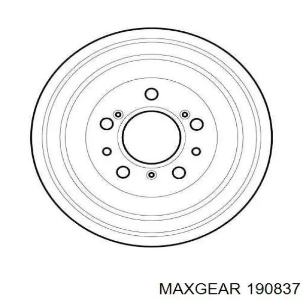 Купить 190837 Maxgear Тормозной барабан