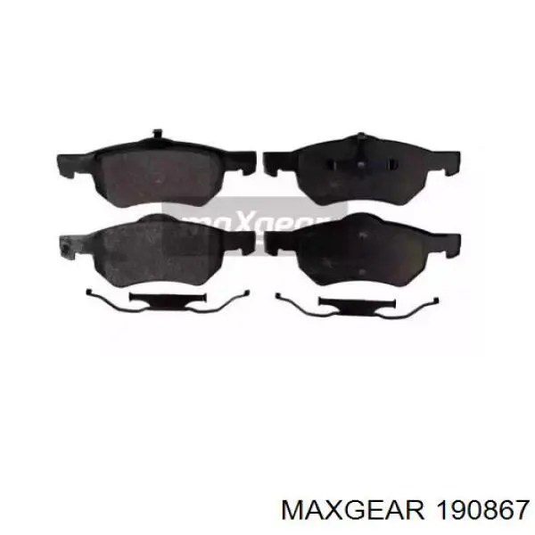 Передние тормозные колодки 190867 Maxgear