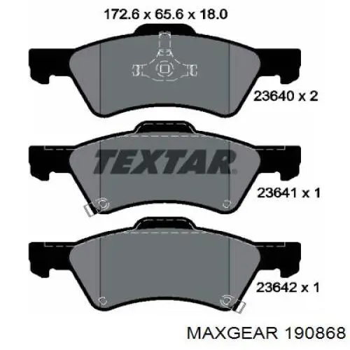 Колодки Maxgear 190868 цена, от 21.61 USD