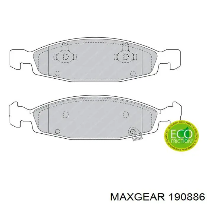 Тормозные колодки Maxgear 190886