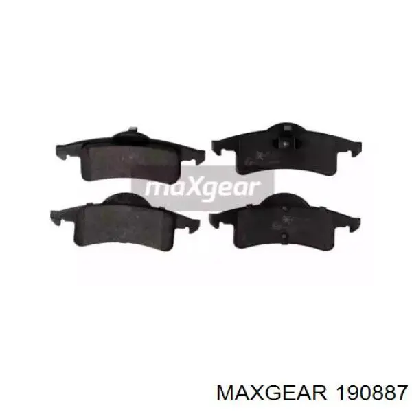 Задние тормозные колодки 190887 Maxgear