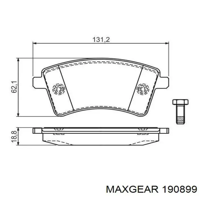Колодки Maxgear 190899 цена, от 17.28 USD