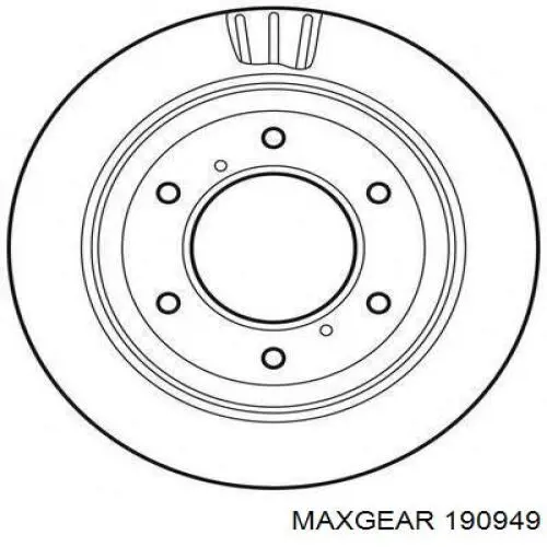 Купить 190949 Maxgear Диск тормозной задний