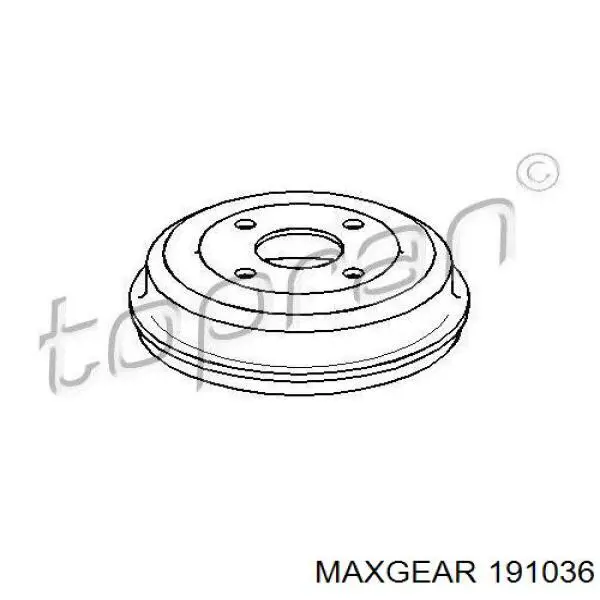 19-1036 Maxgear барабан тормозной задний