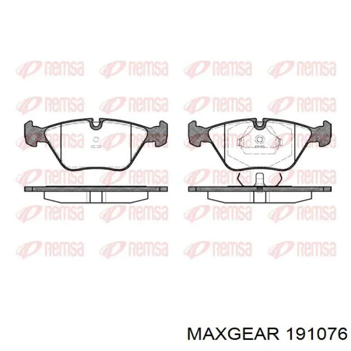 Передние тормозные колодки 191076 Maxgear