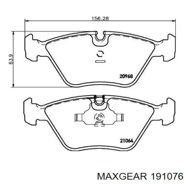 Колодки Maxgear 191076 цена, от 19.07 USD