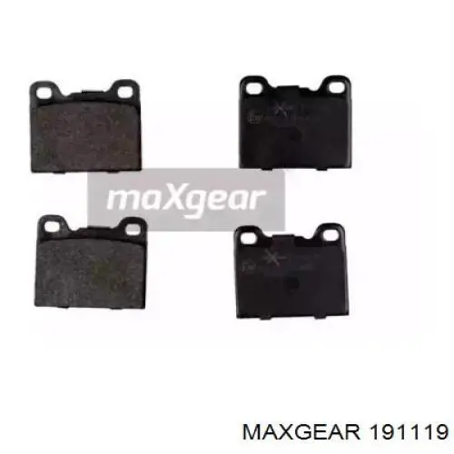 Колодки тормозные задние дисковые MAXGEAR 191119