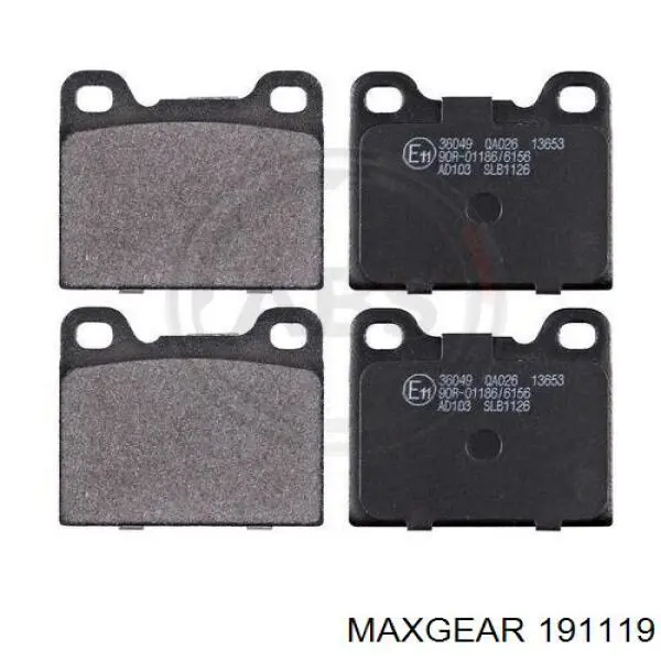 Купить 191119 Maxgear Колодки тормозные задние, дисковые