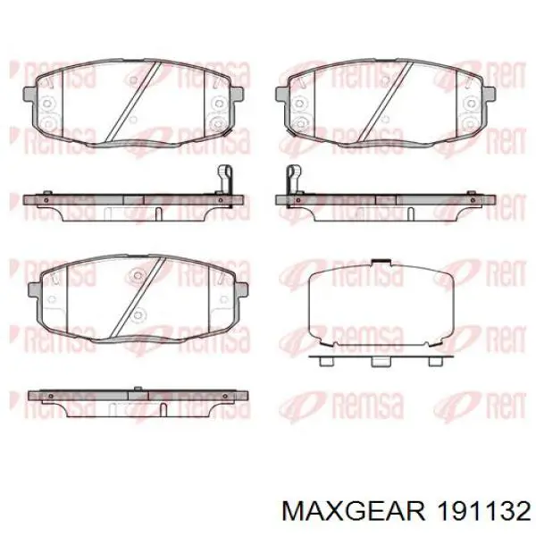 Тормозные колодки Maxgear 191132