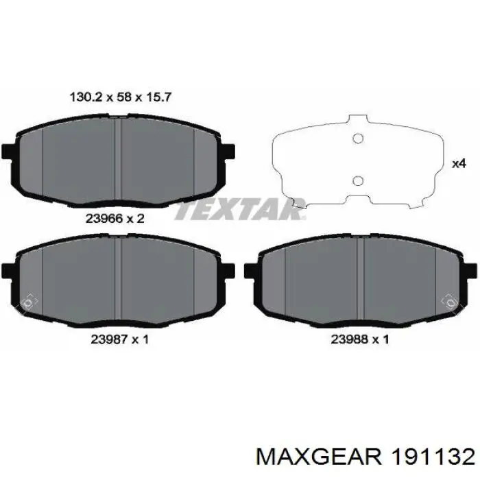 Колодки Maxgear 191132 цена, от 14.11 USD