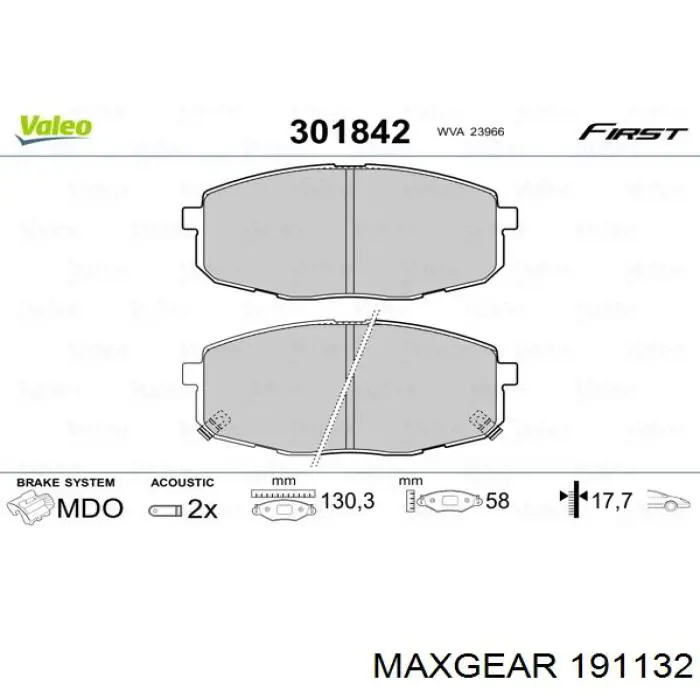 Купить 191132 Maxgear Колодки тормозные